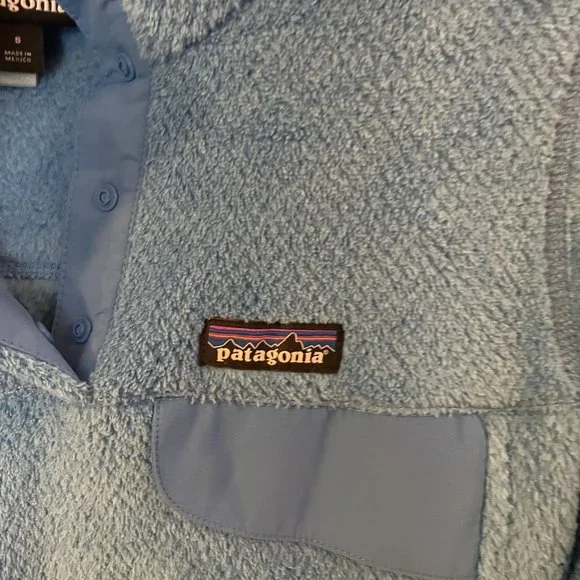 Patagonia Re-Tool Blue Snap T Pullover Fleece Pullover Jacket Womens Size Small - Picture 4 of 5